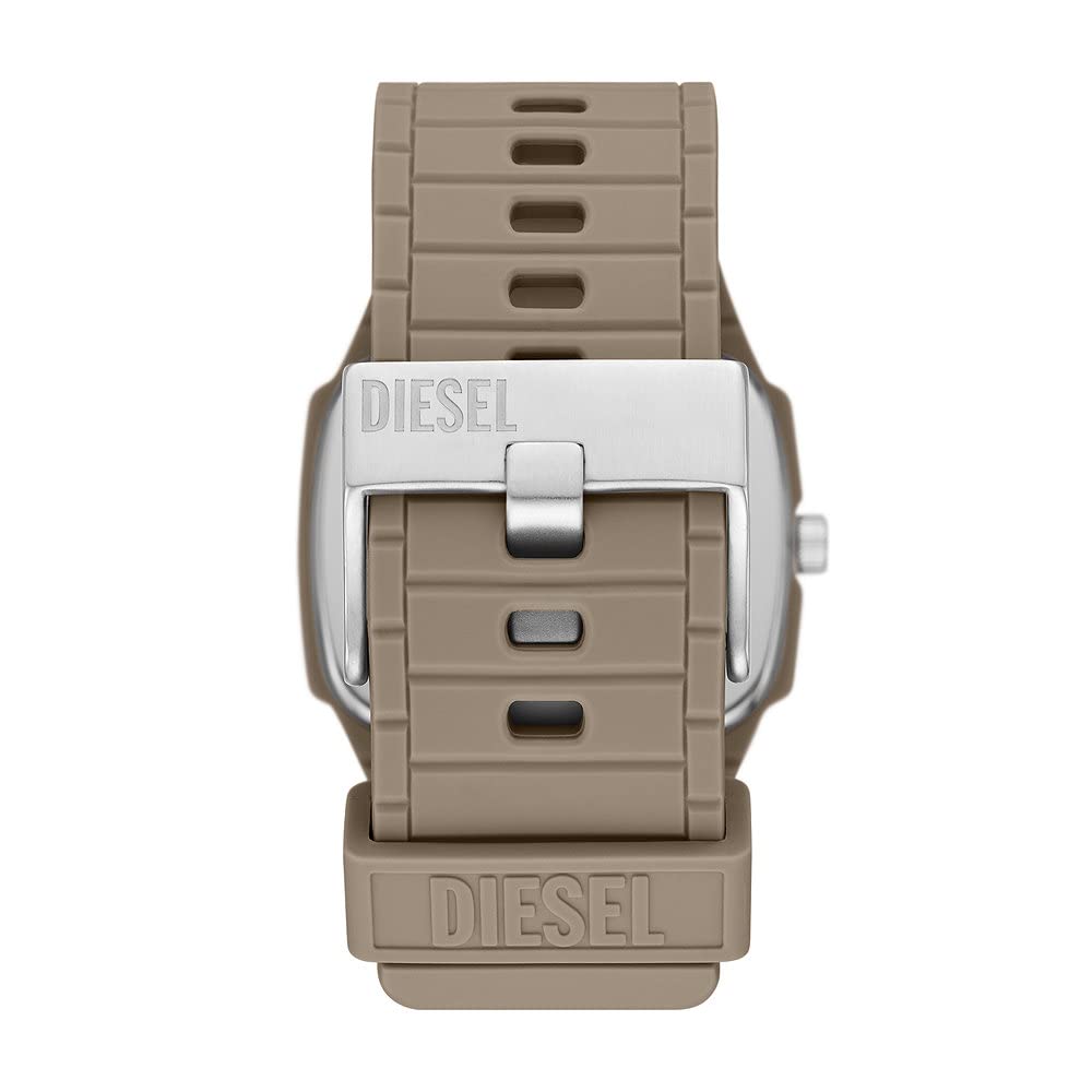 Diesel Orologio Cliffhanger da uomo, Movimento al quarzo a tre lancette con Cinturino in silicone, acciaio inox o pelle