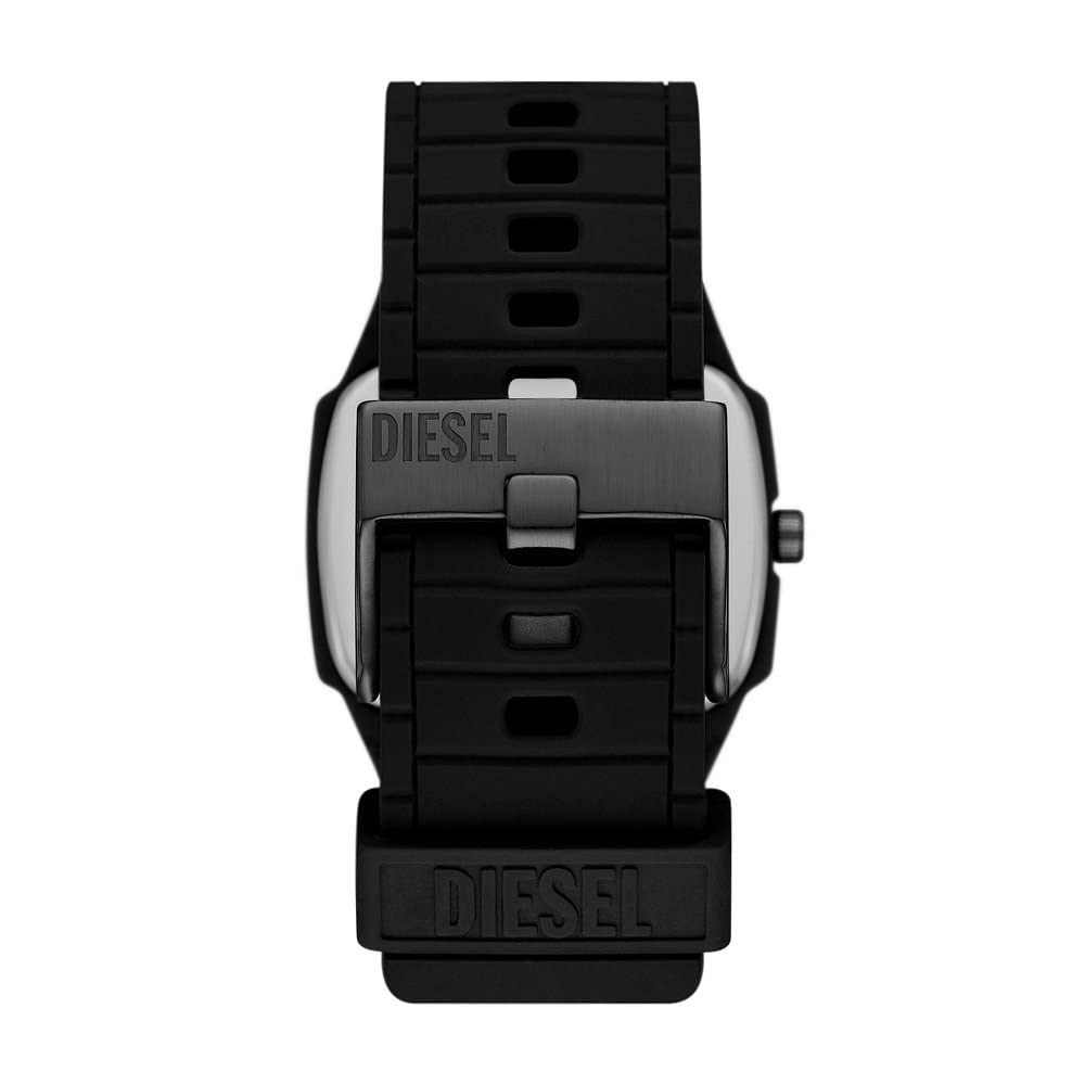 Diesel Orologio Cliffhanger da uomo, Movimento al quarzo a tre lancette con Cinturino in silicone, acciaio inox o pelle