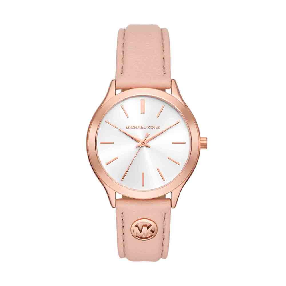 Michael Kors Orologio Slim Runway da donna, movimento al quarzo a tre lancette da 38 mm con cinturino in pelle