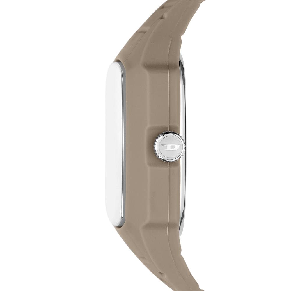 Diesel Orologio Cliffhanger da uomo, Movimento al quarzo a tre lancette con Cinturino in silicone, acciaio inox o pelle