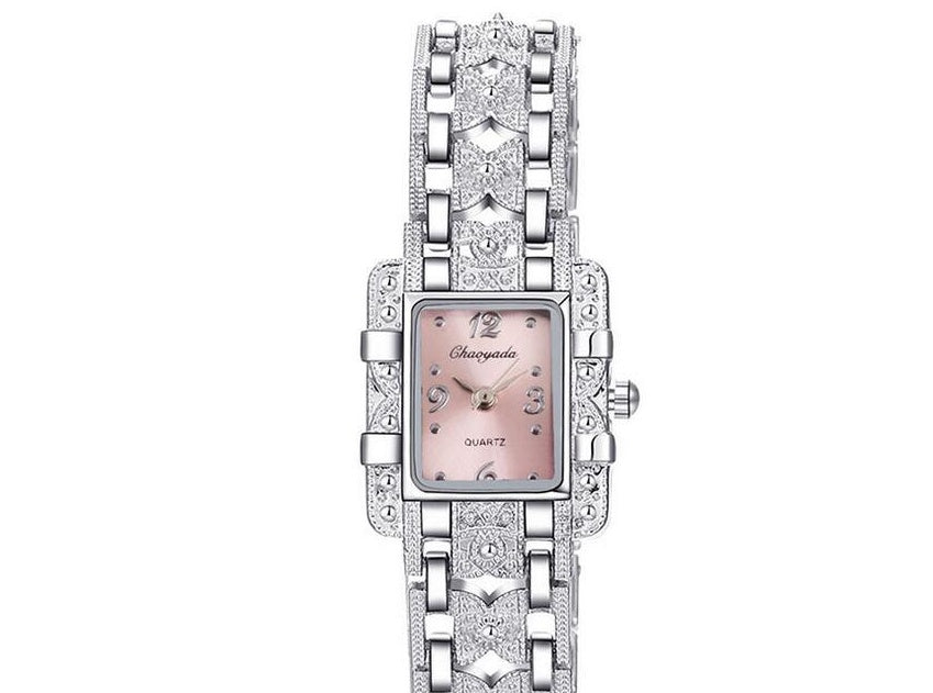 Roman Style Watch Square Diamond-studded Steel Watch 68 Movement Watch