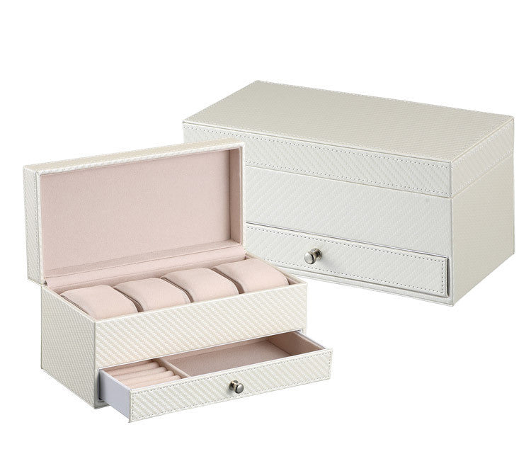 Carbon Fiber Double Jewelry Storage Watch Box