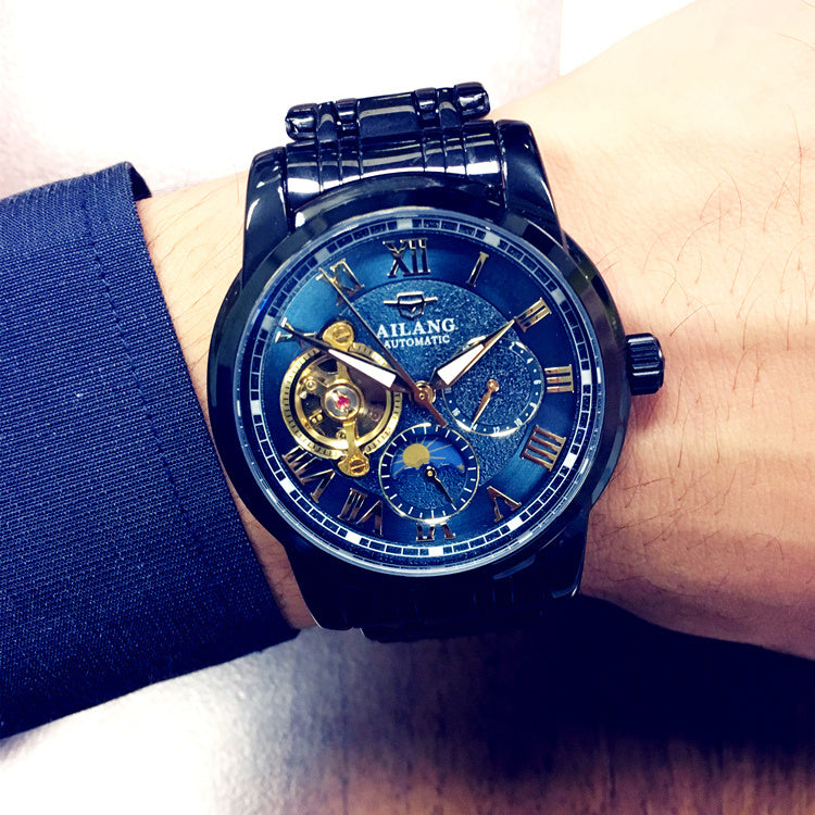 Skeleton Tourbillon Automatic Mechanical Watch Men's