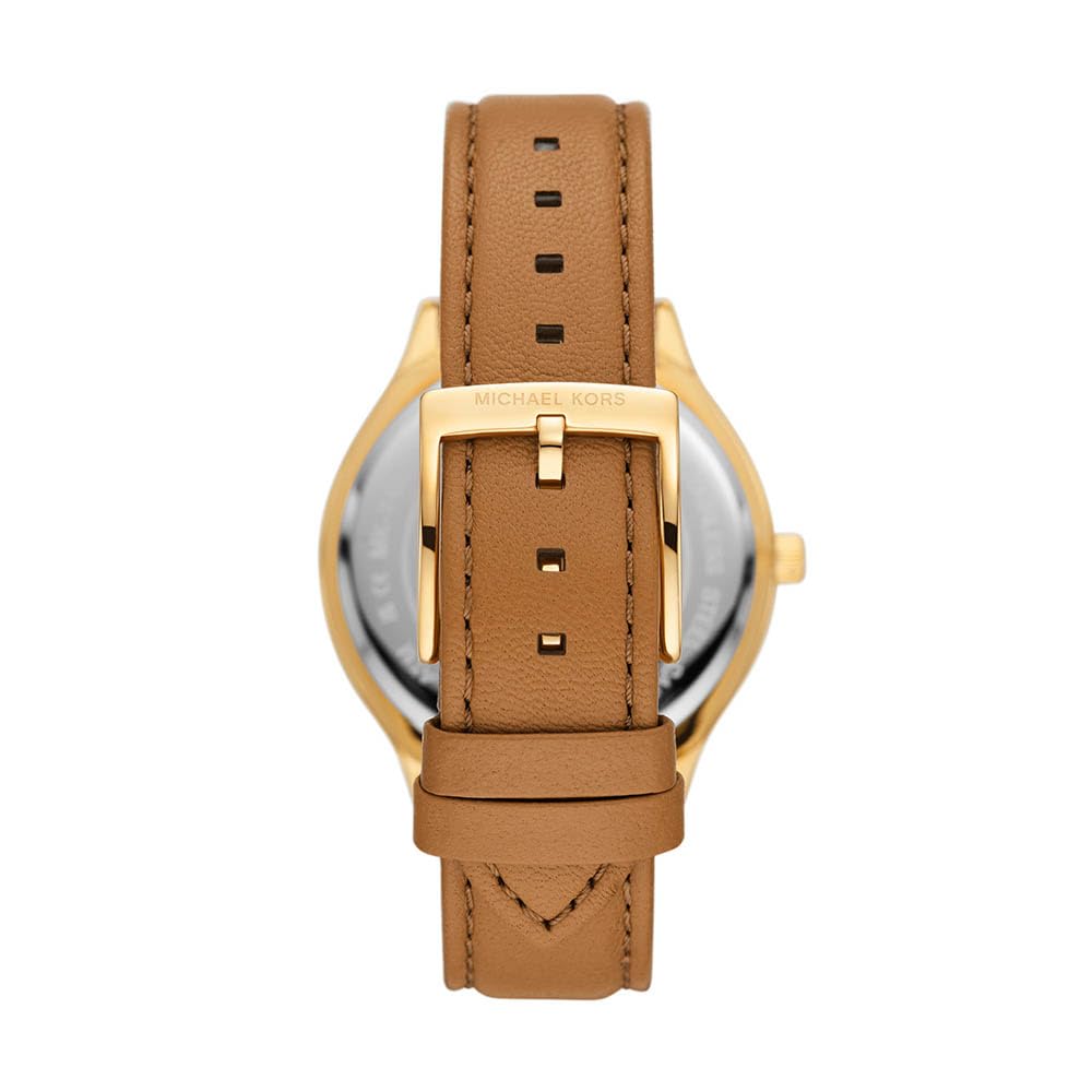 Michael Kors Orologio Slim Runway da donna, movimento al quarzo a tre lancette da 38 mm con cinturino in pelle