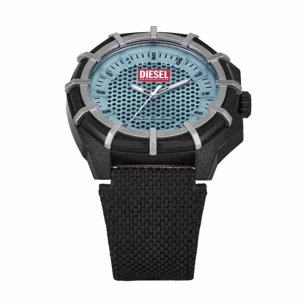 Diesel Framed orologio per uomo, Movimento al quarzo a energia solare con cinturino in silicone, acciaio inossiorologio perbile o pelle