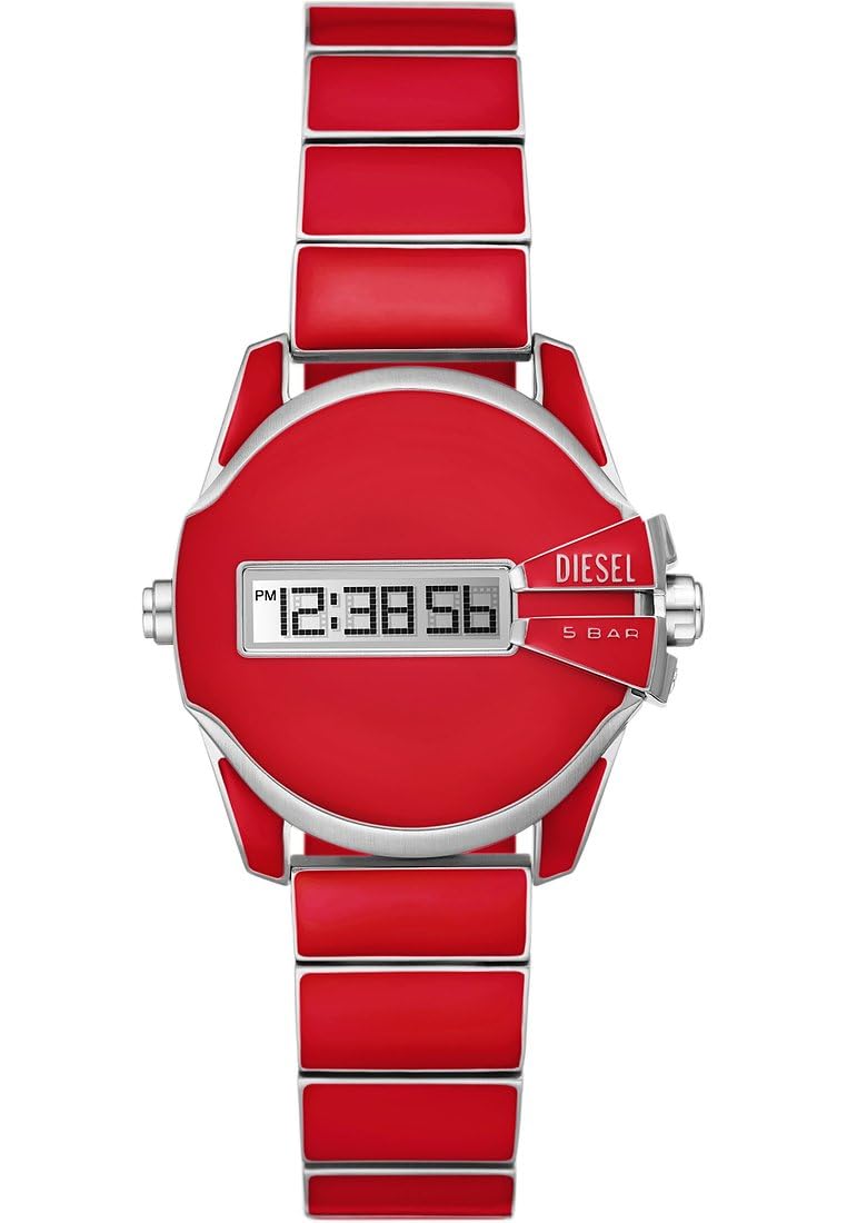 Diesel Orologio Baby Chief da uomo, movimento digitale con Cinturino in alluminio o acciaio inossidabile
