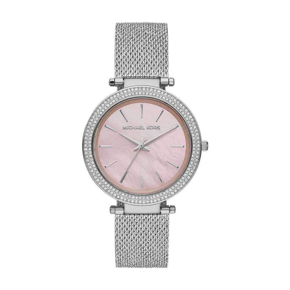 Michael Kors Orologio Darci per donna, Movimento al quarzo a tre lancette in tonalità argento con cinturino in acciaio inossidabile