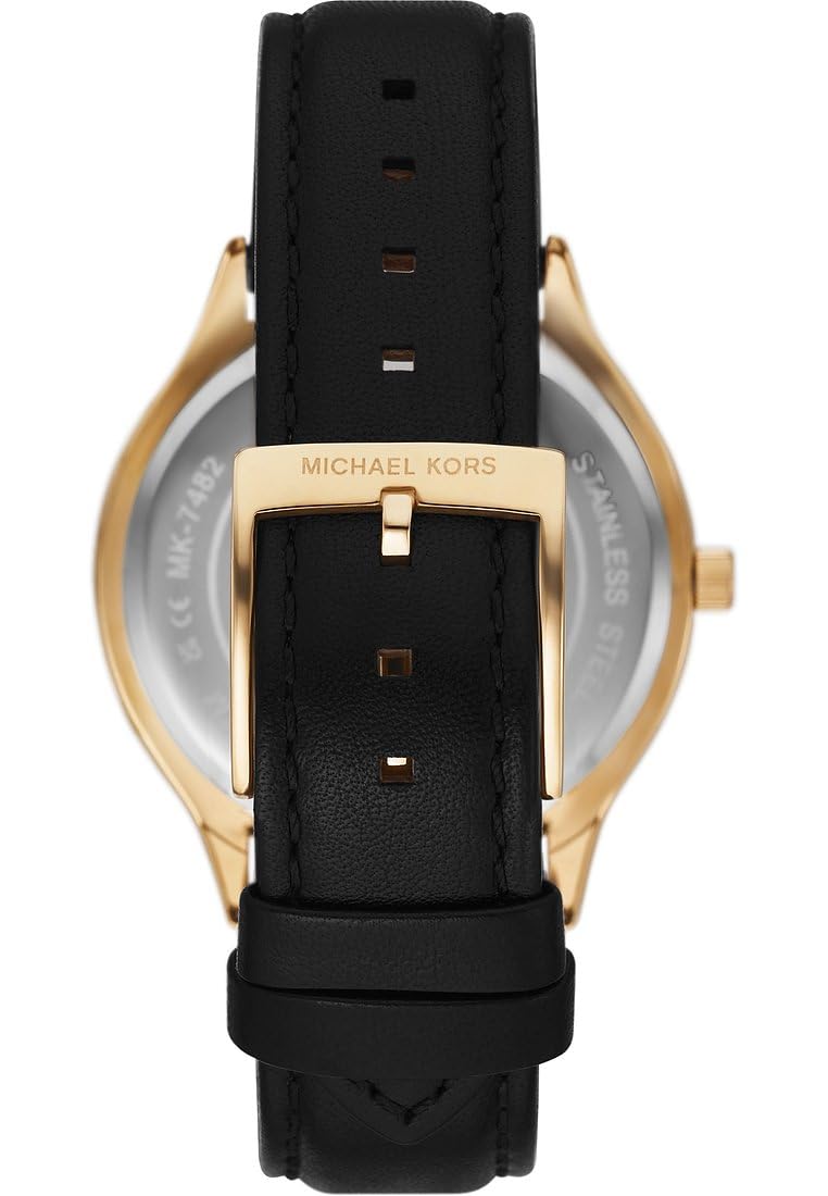 Michael Kors Orologio Slim Runway da donna, movimento al quarzo a tre lancette da 38 mm con cinturino in pelle