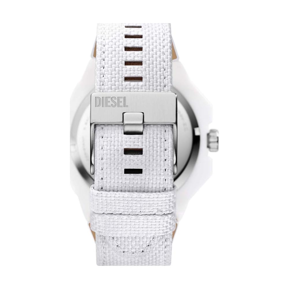 Diesel Framed orologio per uomo, Movimento al quarzo a energia solare con cinturino in silicone, acciaio inossiorologio perbile o pelle