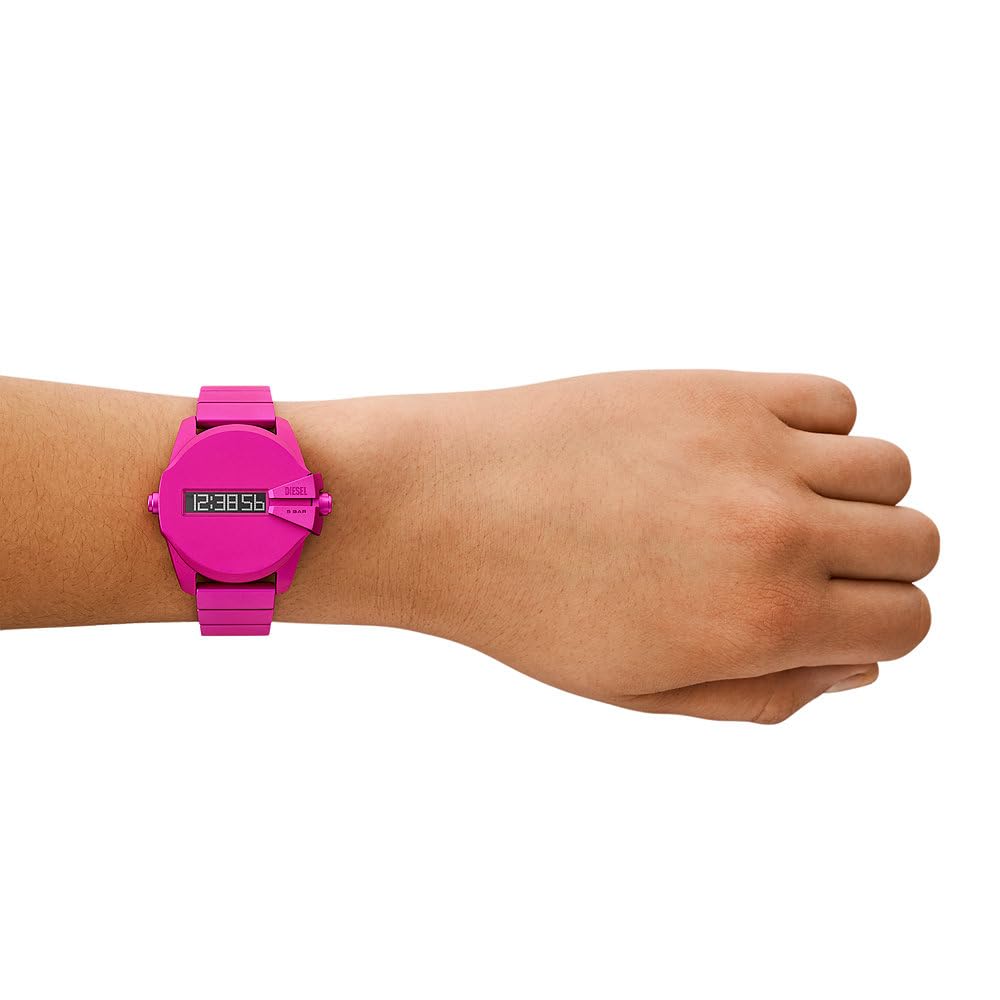 Diesel Orologio Baby Chief da uomo, movimento digitale con Cinturino in alluminio o acciaio inossidabile