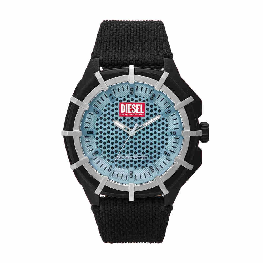 Diesel Framed orologio per uomo, Movimento al quarzo a energia solare con cinturino in silicone, acciaio inossiorologio perbile o pelle