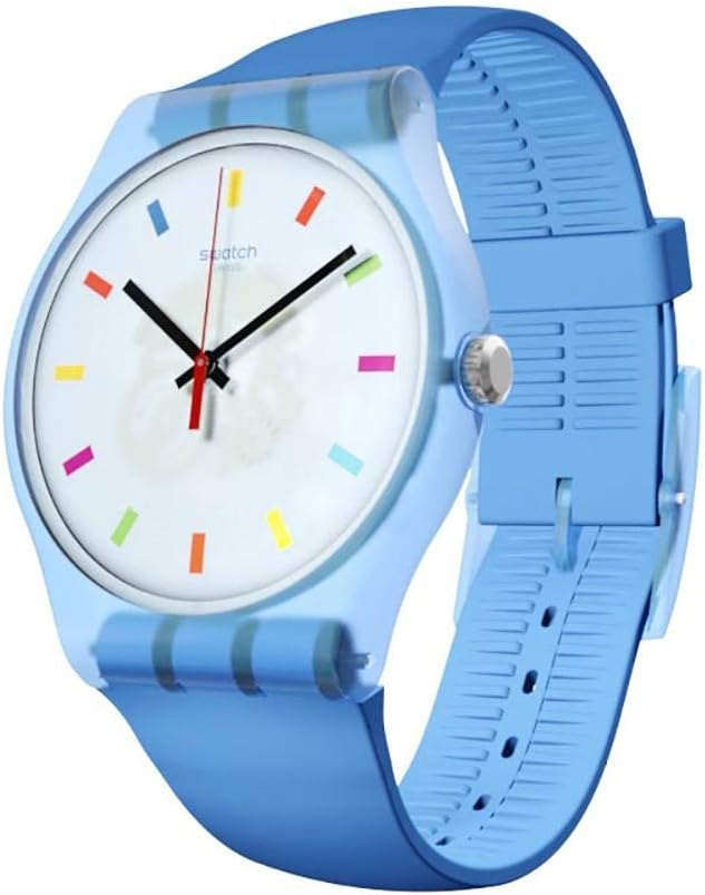 Swatch Orologio Analogico Quarzo Uomo con Cinturino in Silicone SUON125
