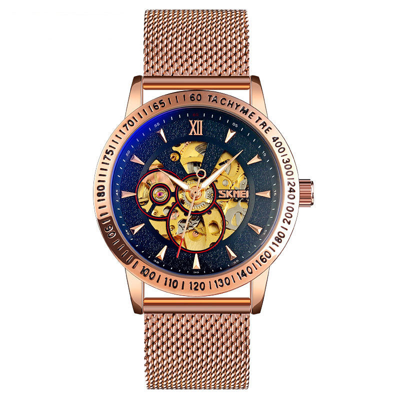 Men's High-end Automatic Mechanical Hollow Out Bottom Gear Creative Business Men's Watch