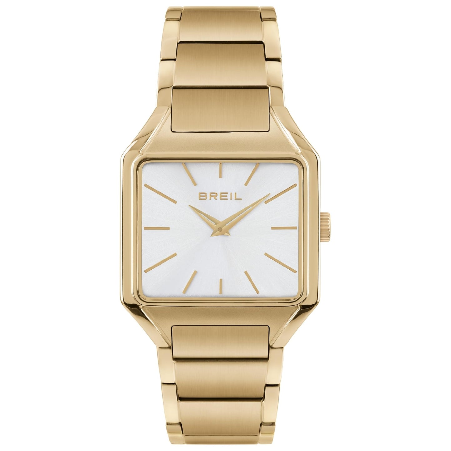 Breil, Collezione The B, Orologio Donna in Acciaio, Movimento al Quarzo Solo Tempo, Cassa Quadrata Monocolore 27x26 mm, Lunghezza Regolabile 13.5-19 cm, Chiusura Déployante con Pulsanti