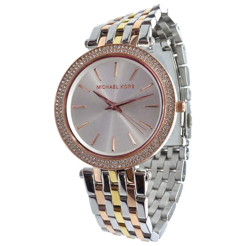 Michael Kors Orologio Darci per donna, Movimento al quarzo a tre lancette in tonalità argento con cinturino in acciaio inossidabile