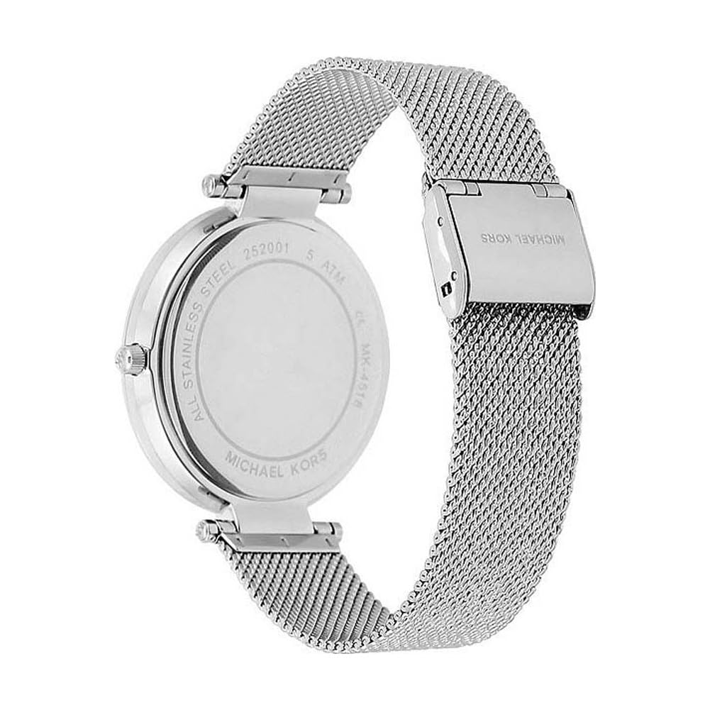 Michael Kors Orologio Darci per donna, Movimento al quarzo a tre lancette in tonalità argento con cinturino in acciaio inossidabile