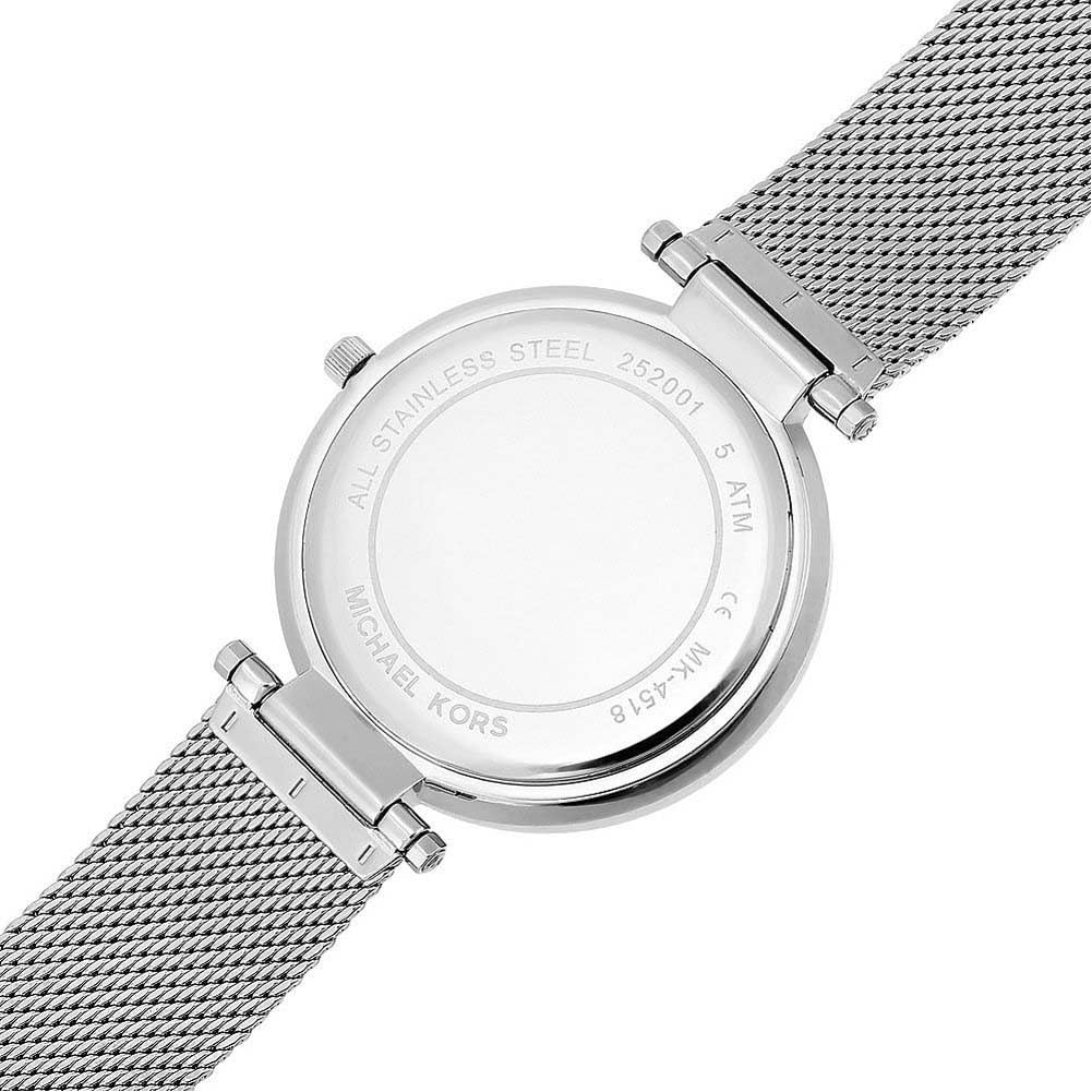 Michael Kors Orologio Darci per donna, Movimento al quarzo a tre lancette in tonalità argento con cinturino in acciaio inossidabile