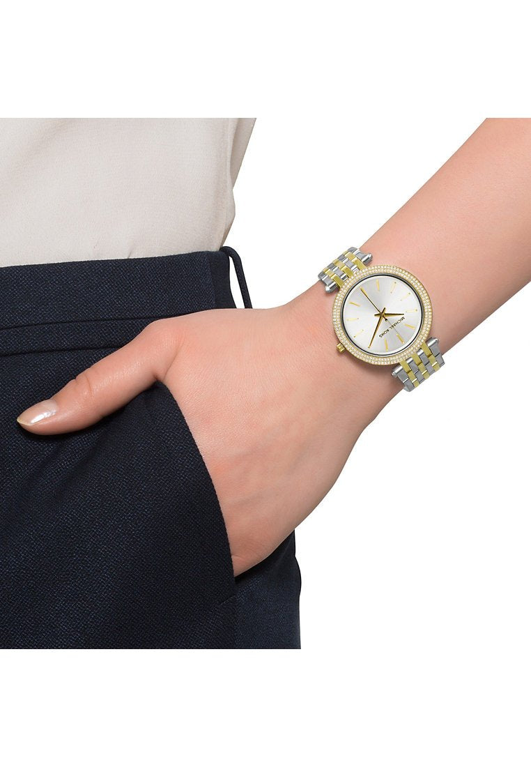 Michael Kors Orologio Darci per donna, Movimento al quarzo a tre lancette in tonalità argento con cinturino in acciaio inossidabile