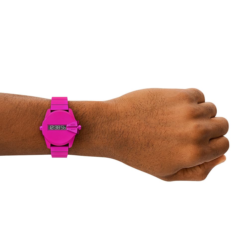 Diesel Orologio Baby Chief da uomo, movimento digitale con Cinturino in alluminio o acciaio inossidabile