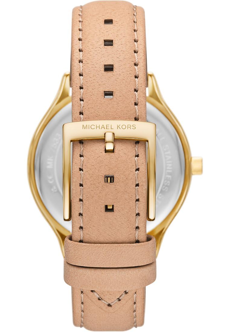 Michael Kors Orologio Slim Runway da donna, movimento al quarzo a tre lancette da 38 mm con cinturino in pelle