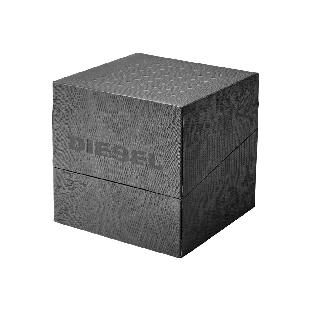 Diesel Orologio Double Down da uomo, movimento al quarzo con Cinturino in silicone