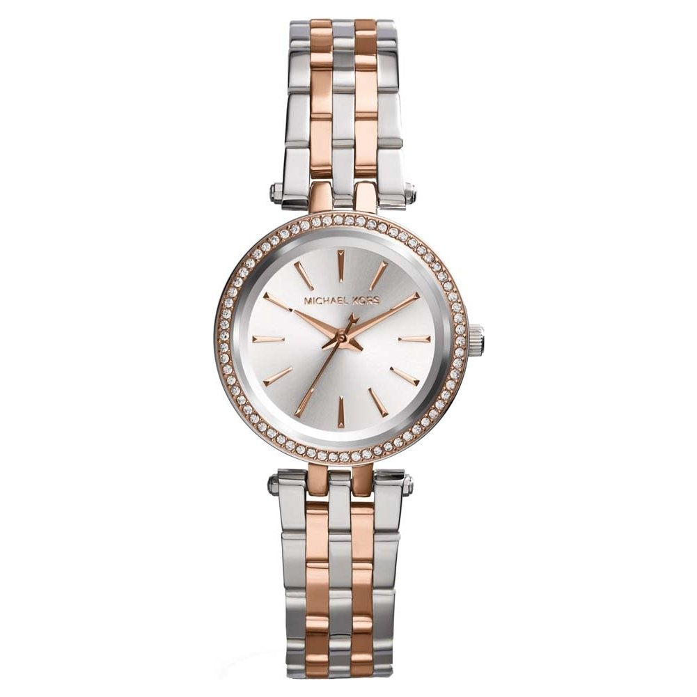 Michael Kors Orologio Darci per donna, Movimento al quarzo a tre lancette in tonalità argento con cinturino in acciaio inossidabile
