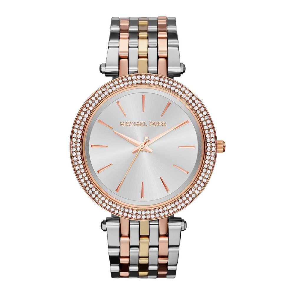 Michael Kors Orologio Darci per donna, Movimento al quarzo a tre lancette in tonalità argento con cinturino in acciaio inossidabile