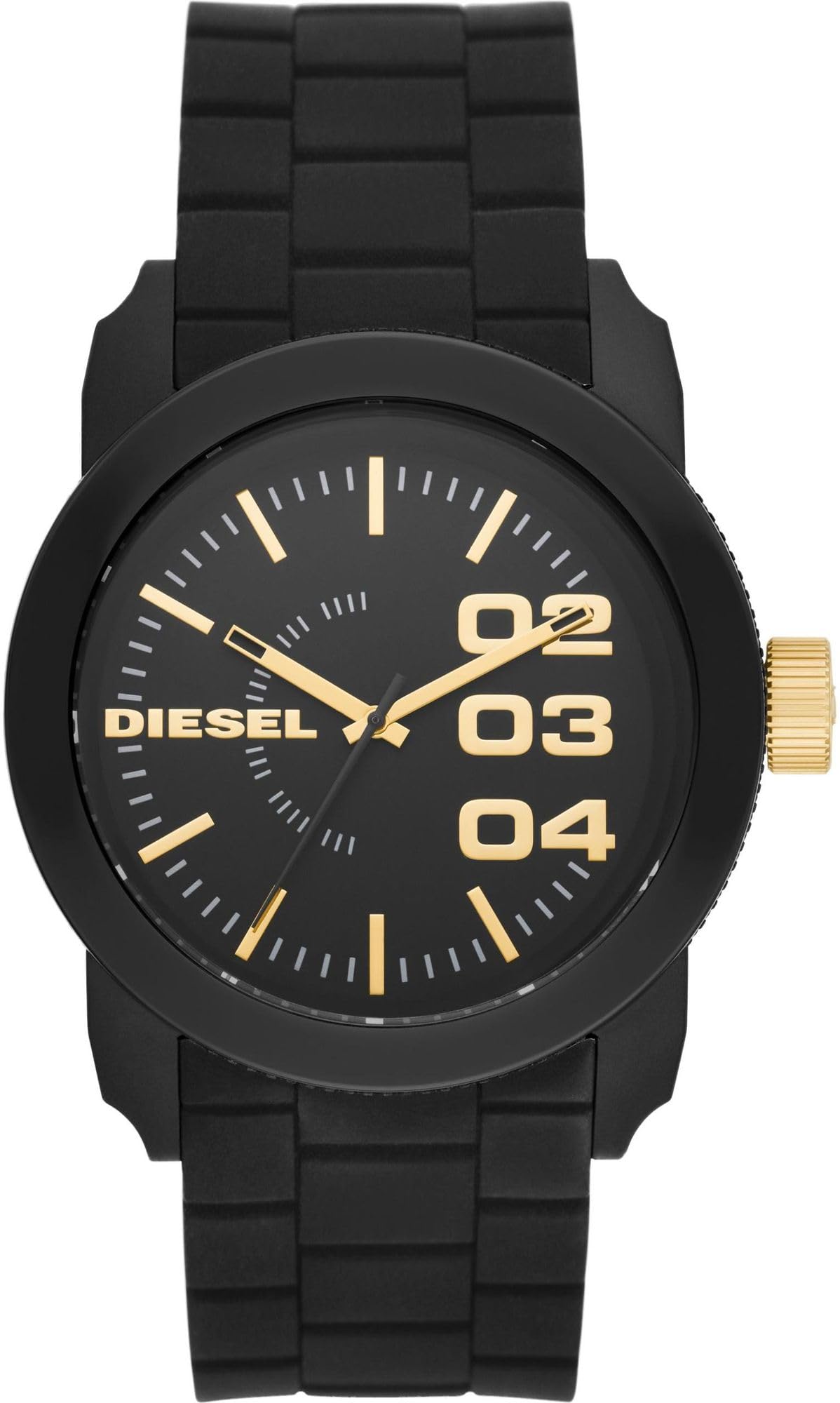 Diesel Orologio Double Down da uomo, movimento al quarzo con Cinturino in silicone