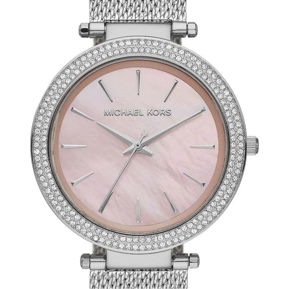 Michael Kors Orologio Darci per donna, Movimento al quarzo a tre lancette in tonalità argento con cinturino in acciaio inossidabile