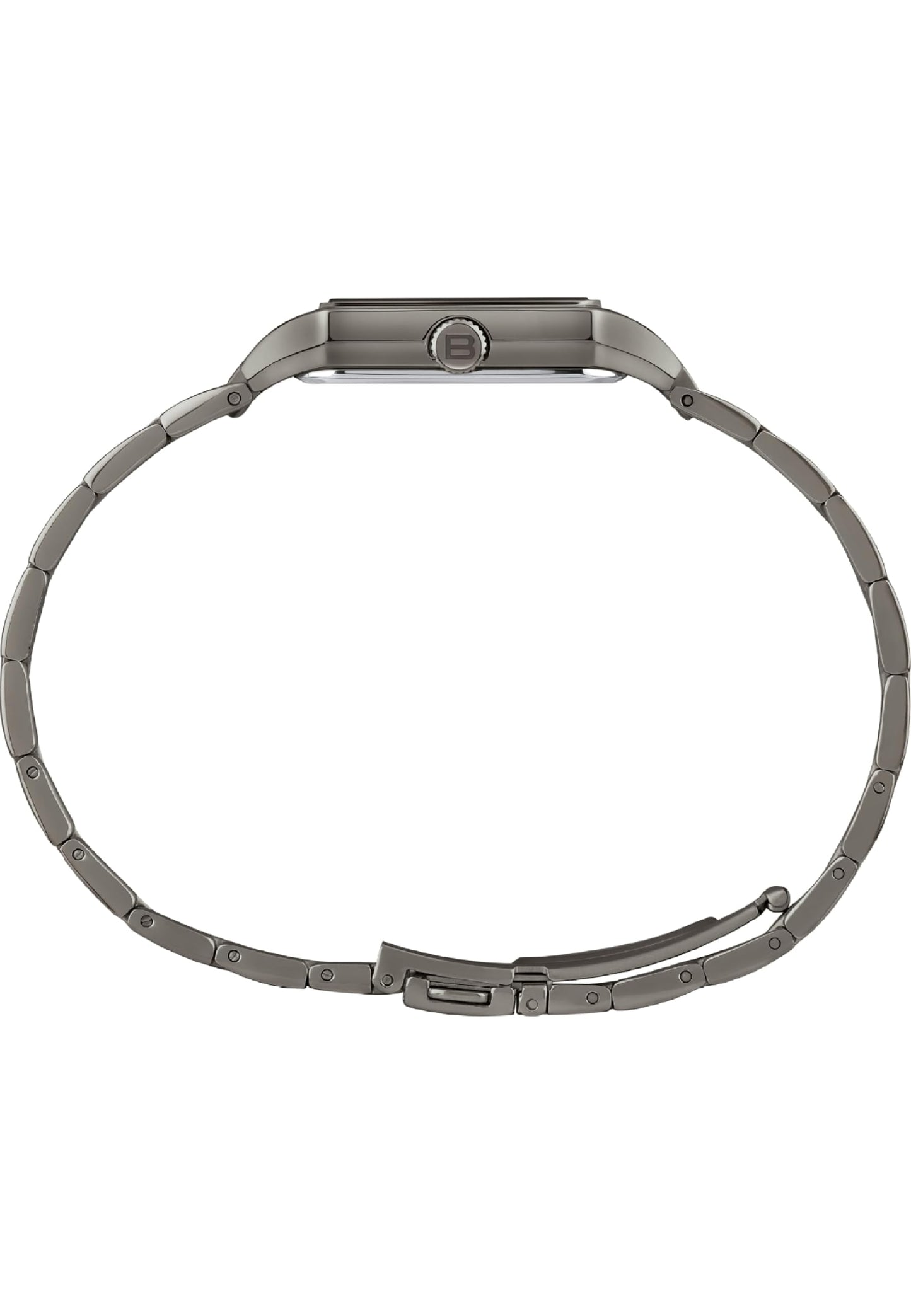 Breil, Collezione The B, Orologio Donna in Acciaio, Movimento al Quarzo Solo Tempo, Cassa Quadrata Monocolore 27x26 mm, Lunghezza Regolabile 13.5-19 cm, Chiusura Déployante con Pulsanti