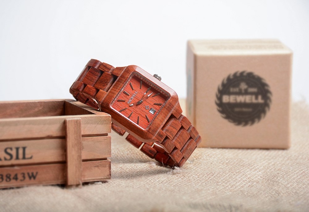 Watch men's quartz watch custom European and American fashion jewelry bamboo tabl