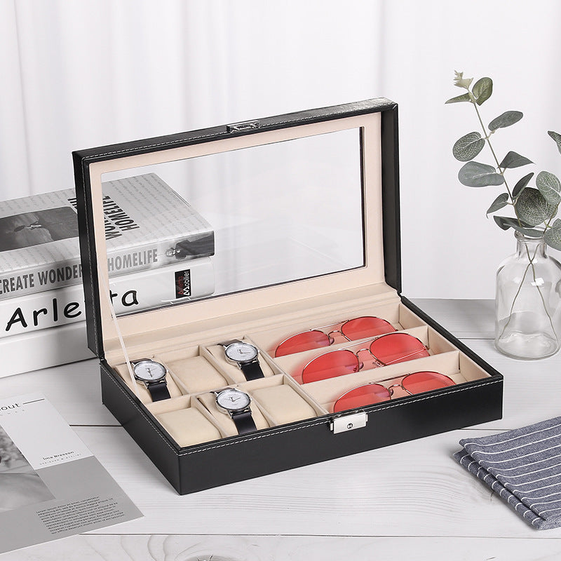 Wooden Black Watch Jewelry Storage Box