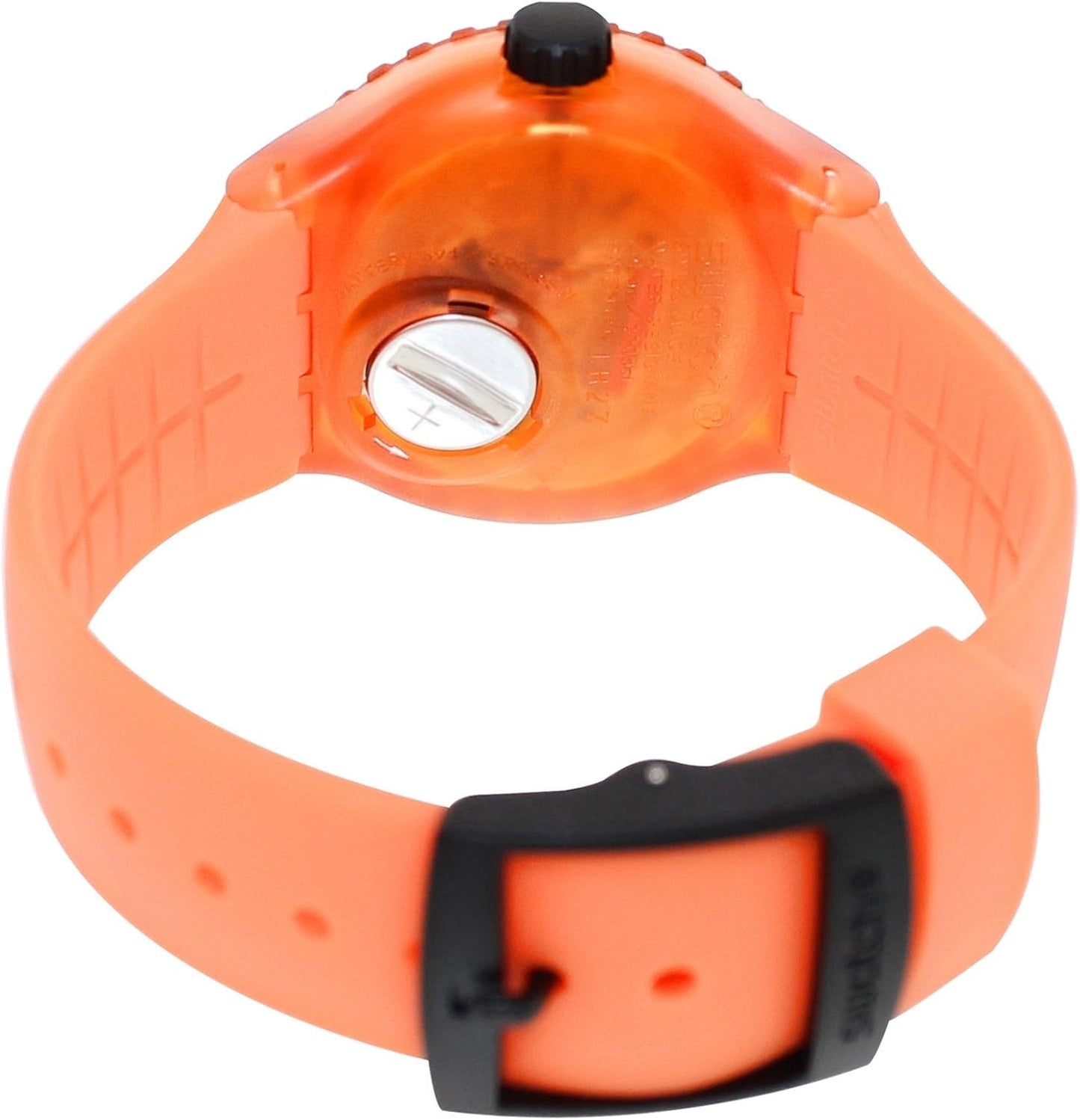 Swatch Orologio da Uomo Analogico al Quarzo con Cinturino in Silicone – SUUO400_Orange