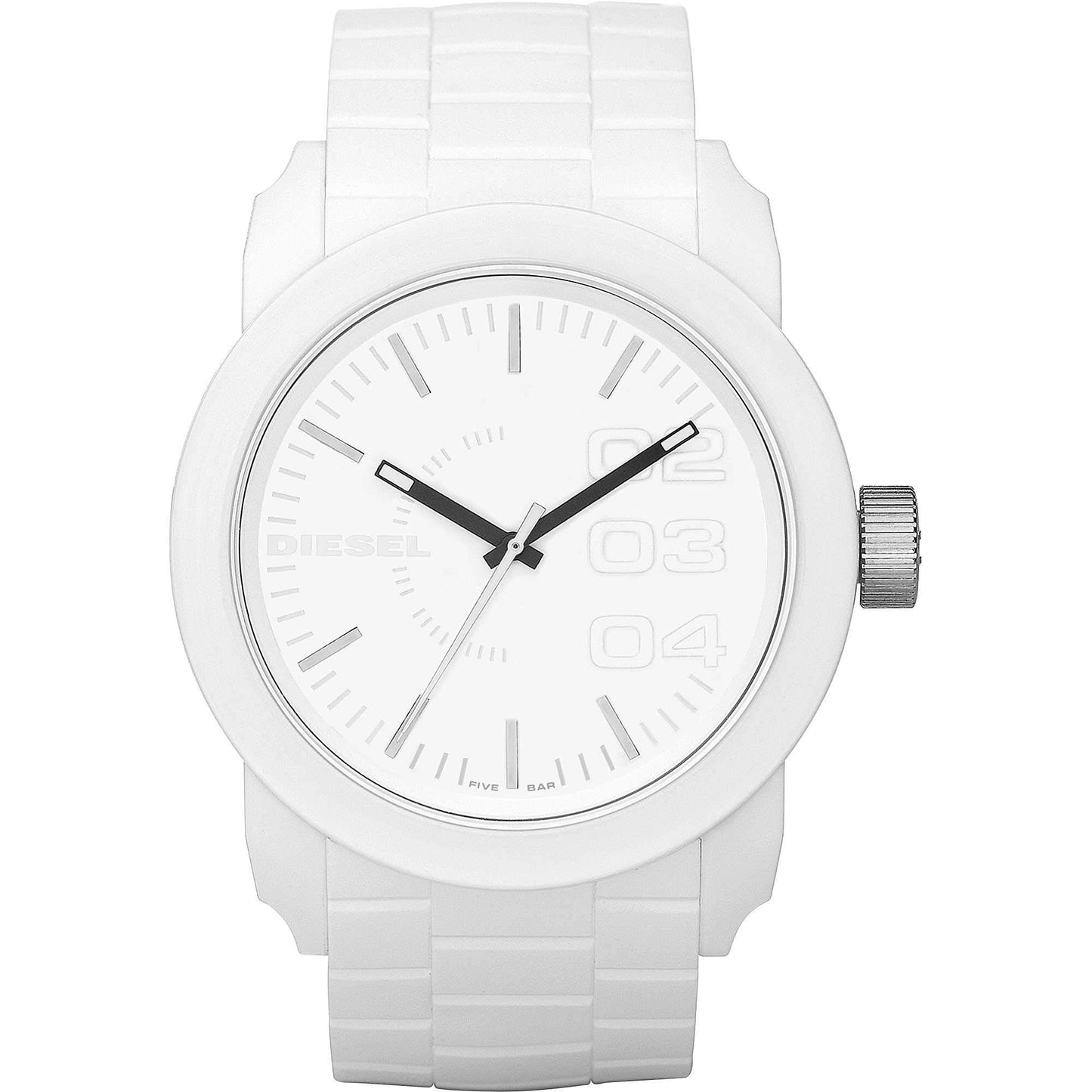 Diesel Orologio Double Down da uomo, movimento al quarzo con Cinturino in silicone