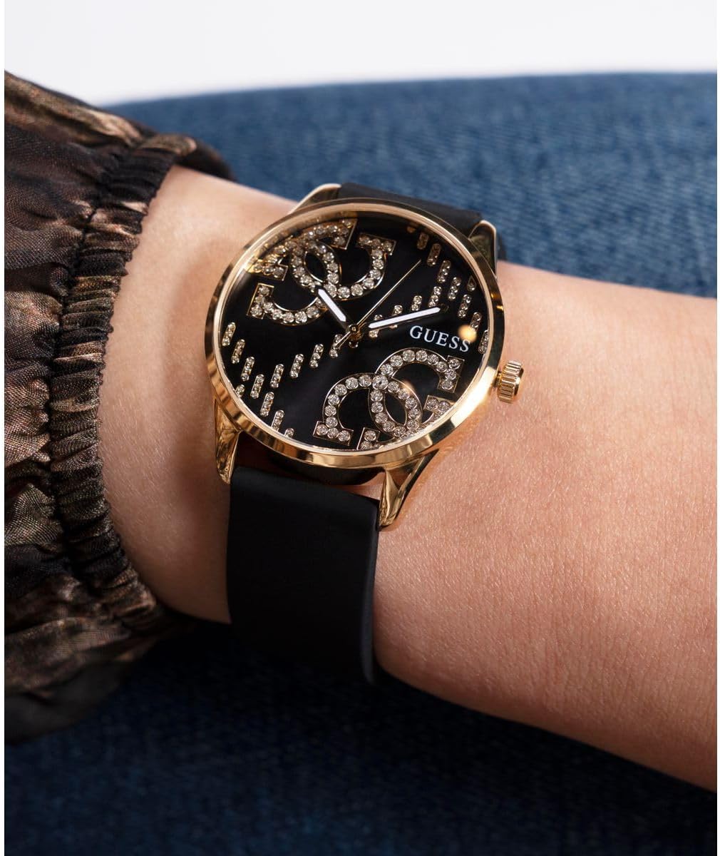 GUESS Orologio Analogico al Quarzo Donna con Cinturino in Silicone GW0755L3