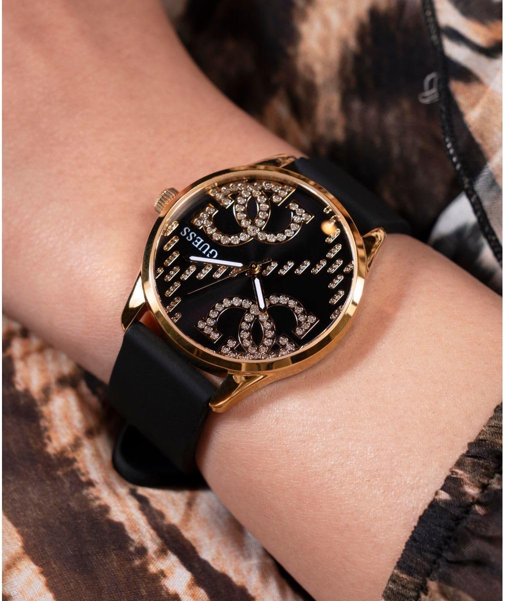 GUESS Orologio Analogico al Quarzo Donna con Cinturino in Silicone GW0755L3