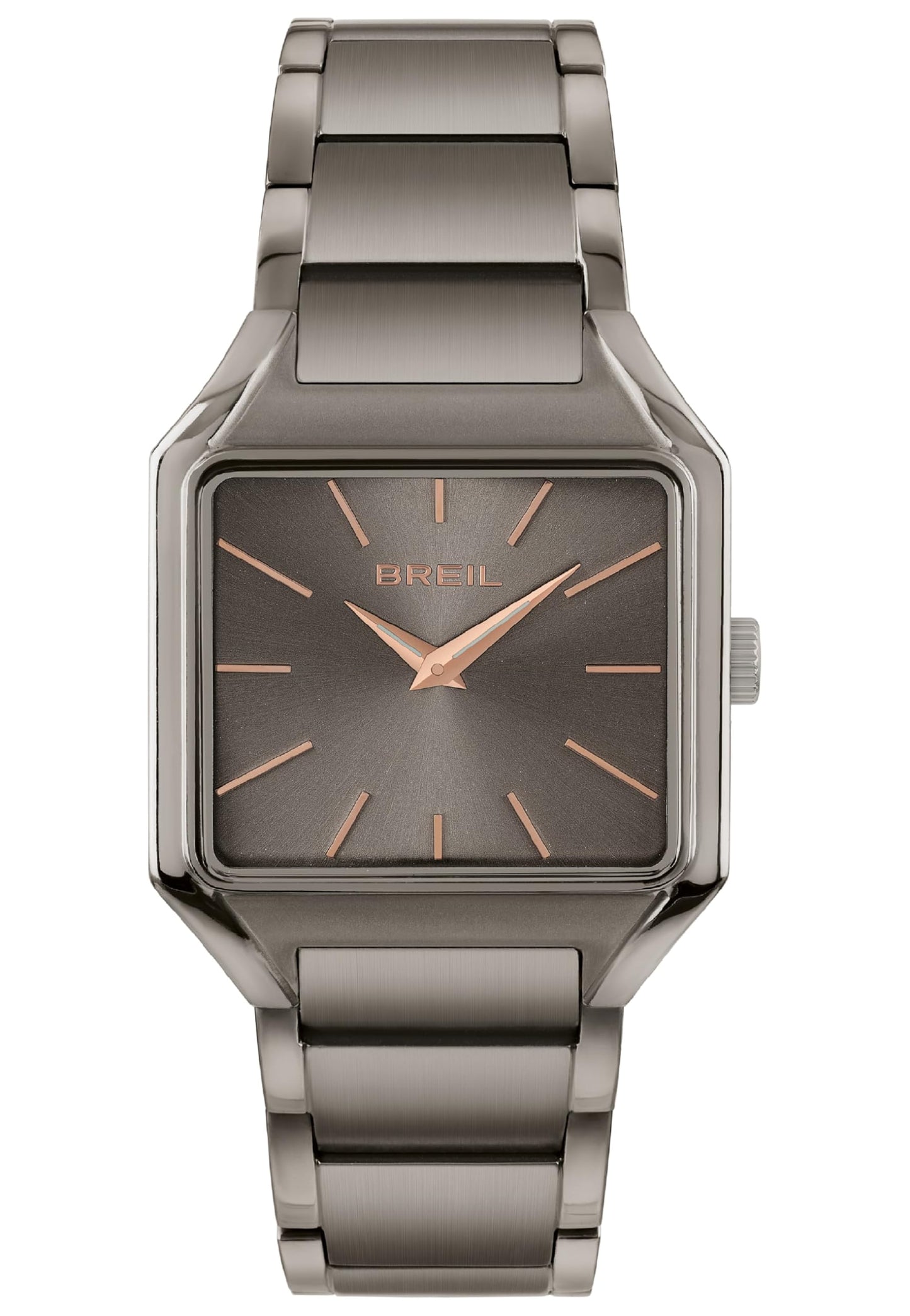 Breil, Collezione The B, Orologio Donna in Acciaio, Movimento al Quarzo Solo Tempo, Cassa Quadrata Monocolore 27x26 mm, Lunghezza Regolabile 13.5-19 cm, Chiusura Déployante con Pulsanti