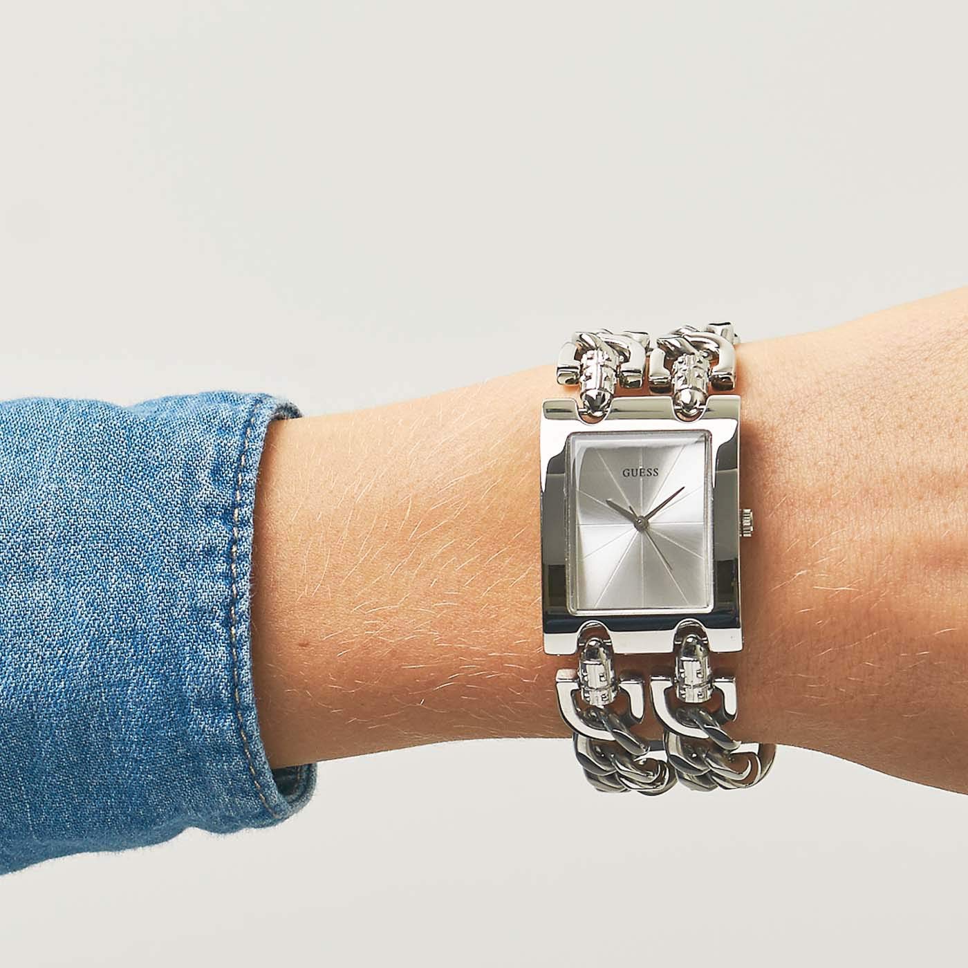 Guess - Orologio da donna Analogico Heavy Metal con cinturino in acciaio inox