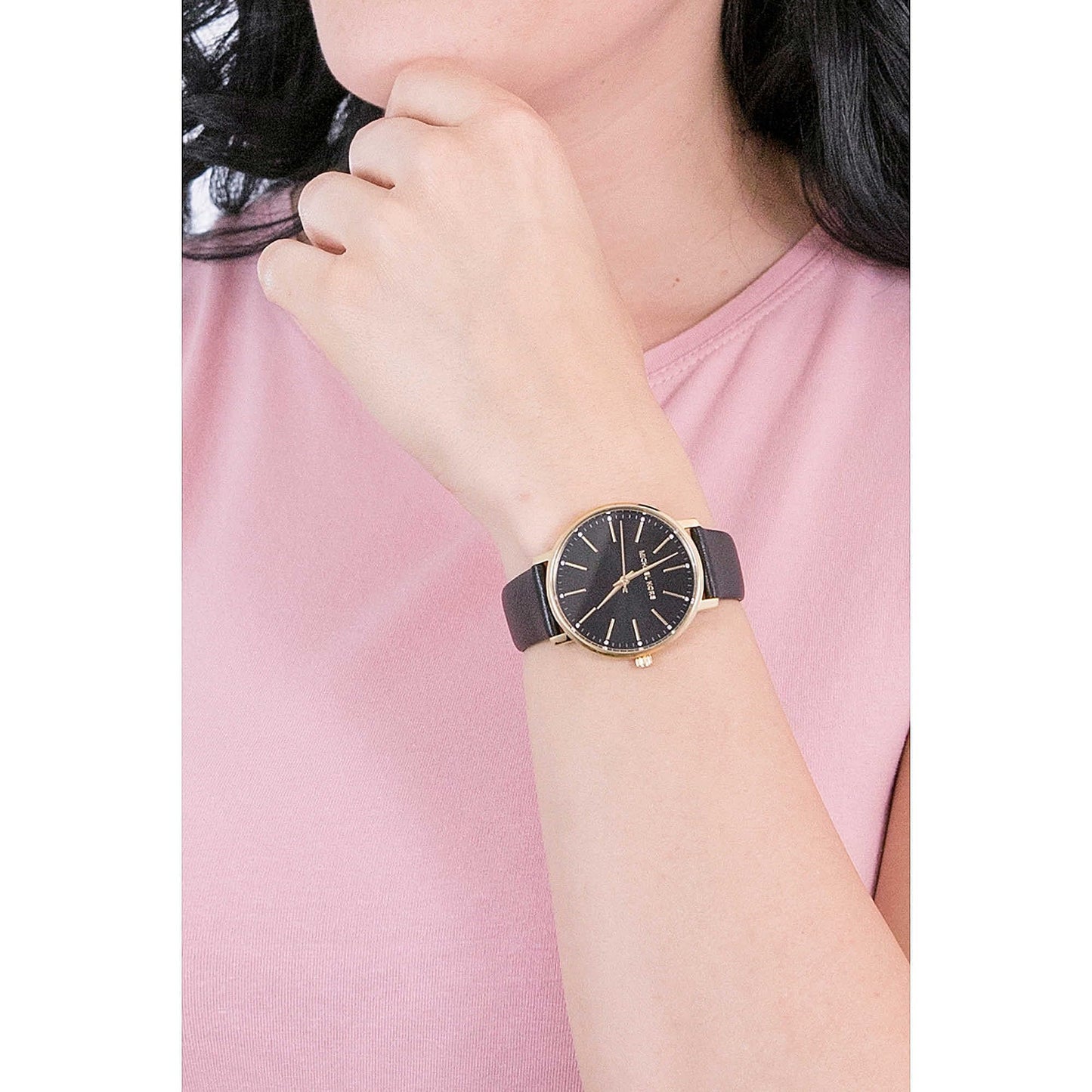 Michael Kors Orologio Pyper per donna, Movimento al quarzo a tre lancette con cinturino in pelle