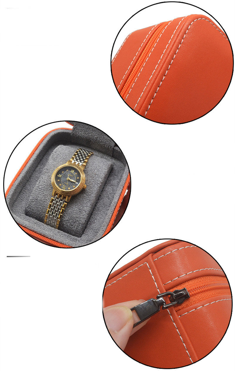 Zipper Organizer Black Mechanical Watch Box