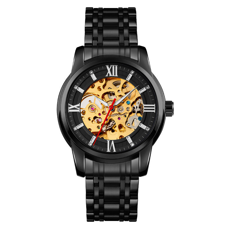Fashion Temperament Automatic Mechanical Men's Leather Business Watch