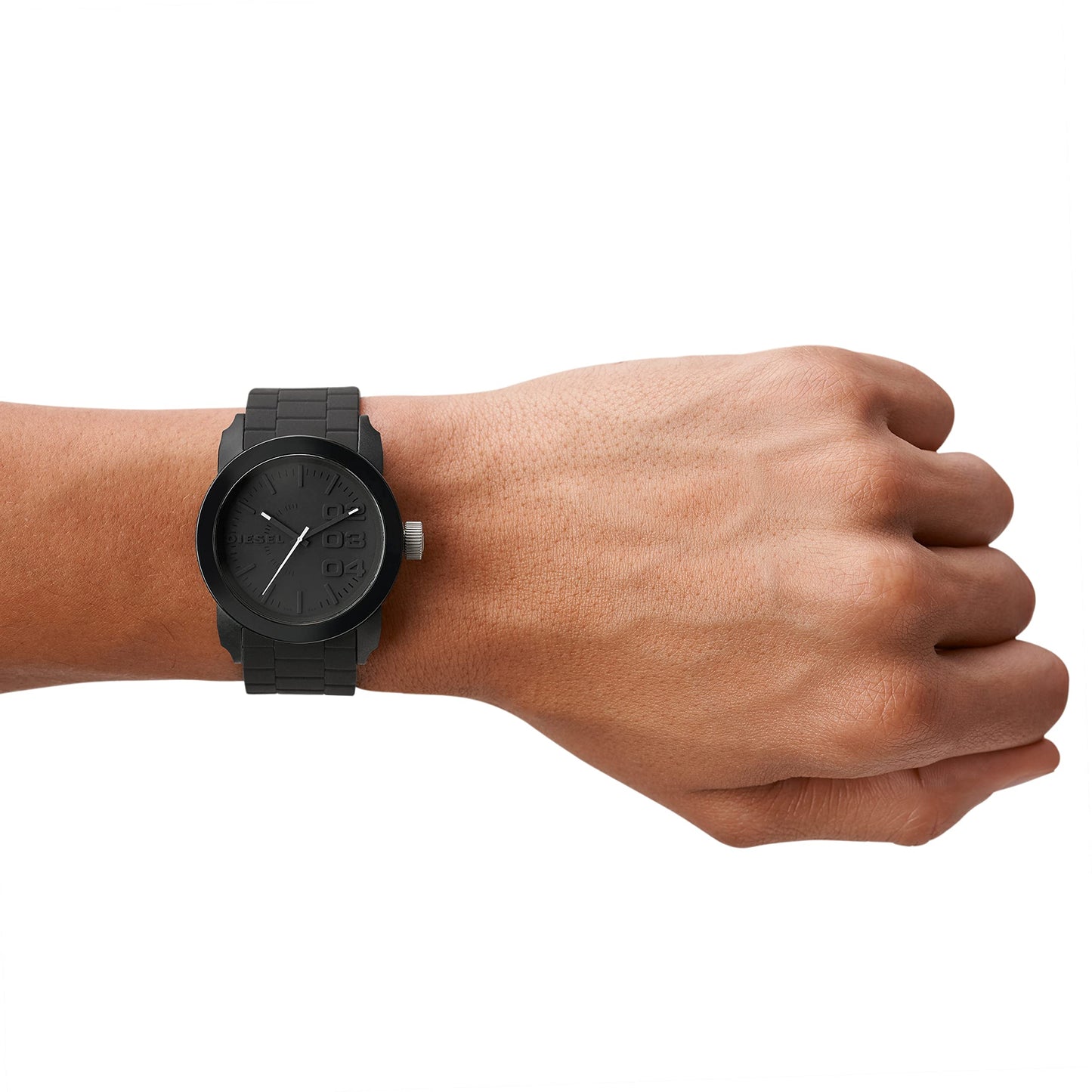Diesel Orologio Double Down da uomo, movimento al quarzo con Cinturino in silicone