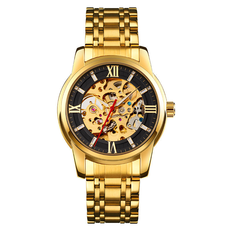 Fashion Temperament Automatic Mechanical Men's Leather Business Watch