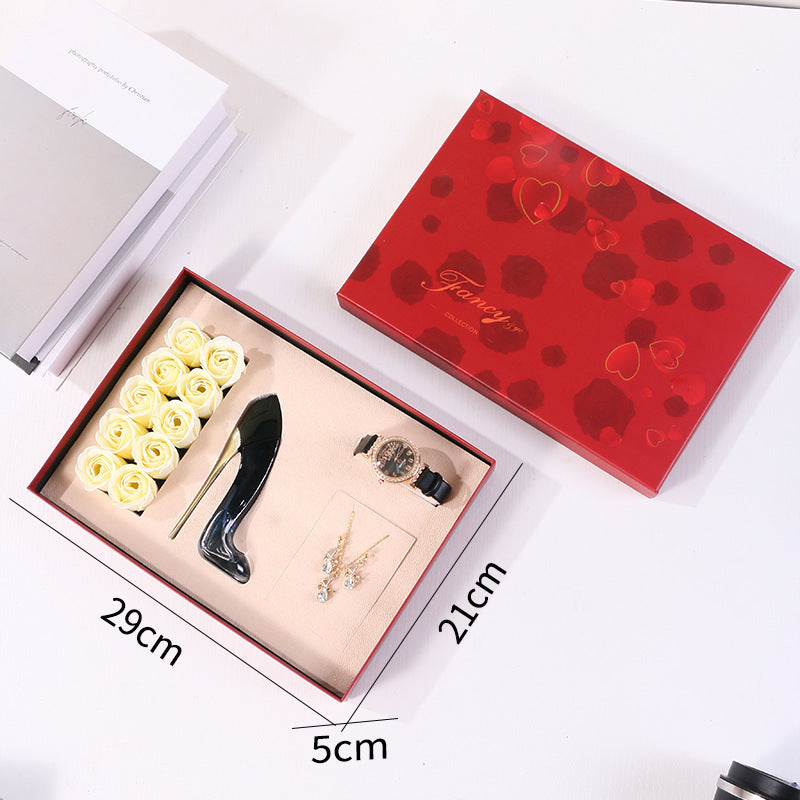 Watch Suit Perfume Watch Ear Studs