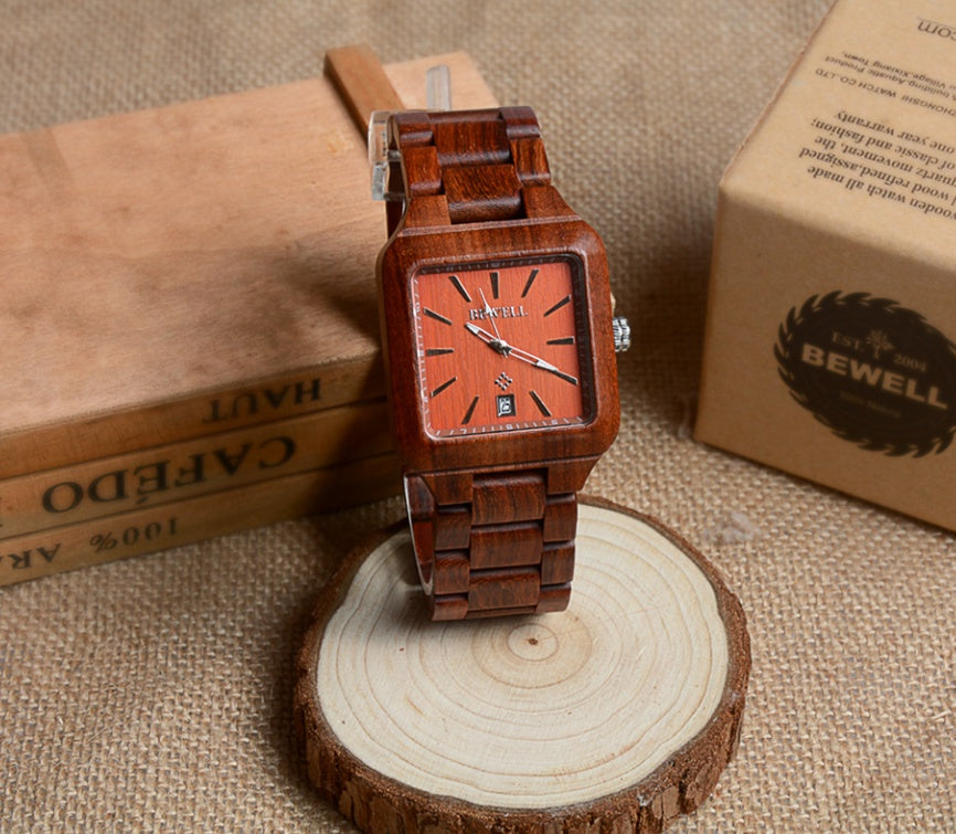 Watch men's quartz watch custom European and American fashion jewelry bamboo tabl