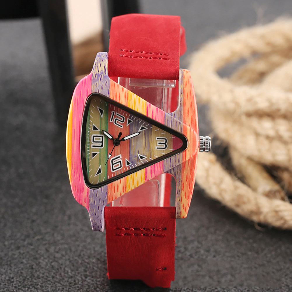 Orologio da uomo, orologio da donna, orologio da bambino a forma di pesce volante in bambù colorato