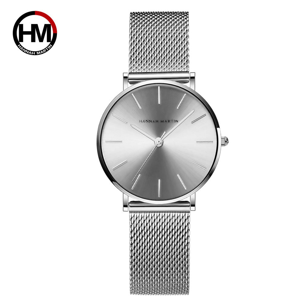 Japanese movement Amazon steel mesh belt waterproof women's watch women watches 2019 rose gold ladies watch