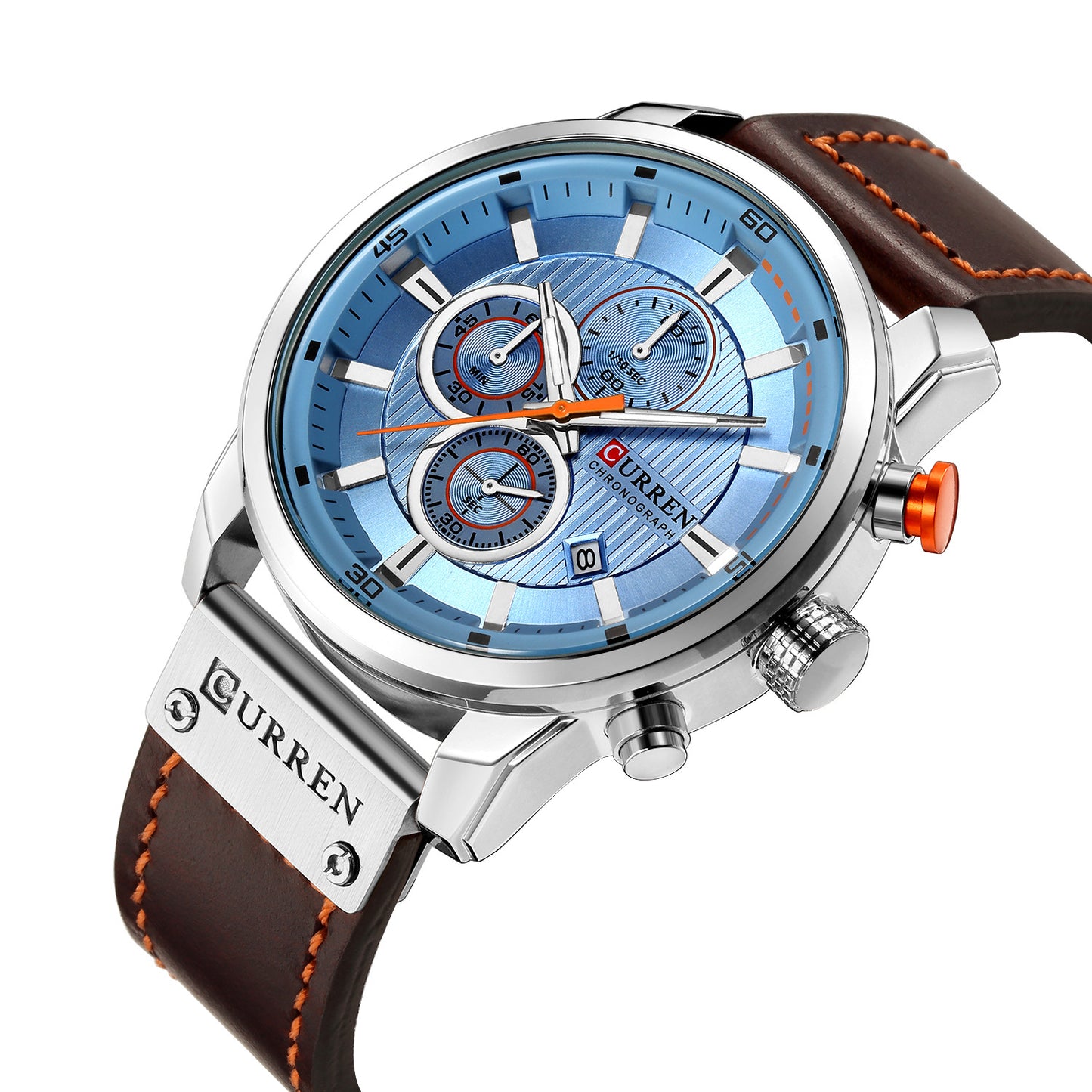 curren/Karuien hot sale 8291 men's watch belt men's watch new six-pin calendar watch waterproof watch