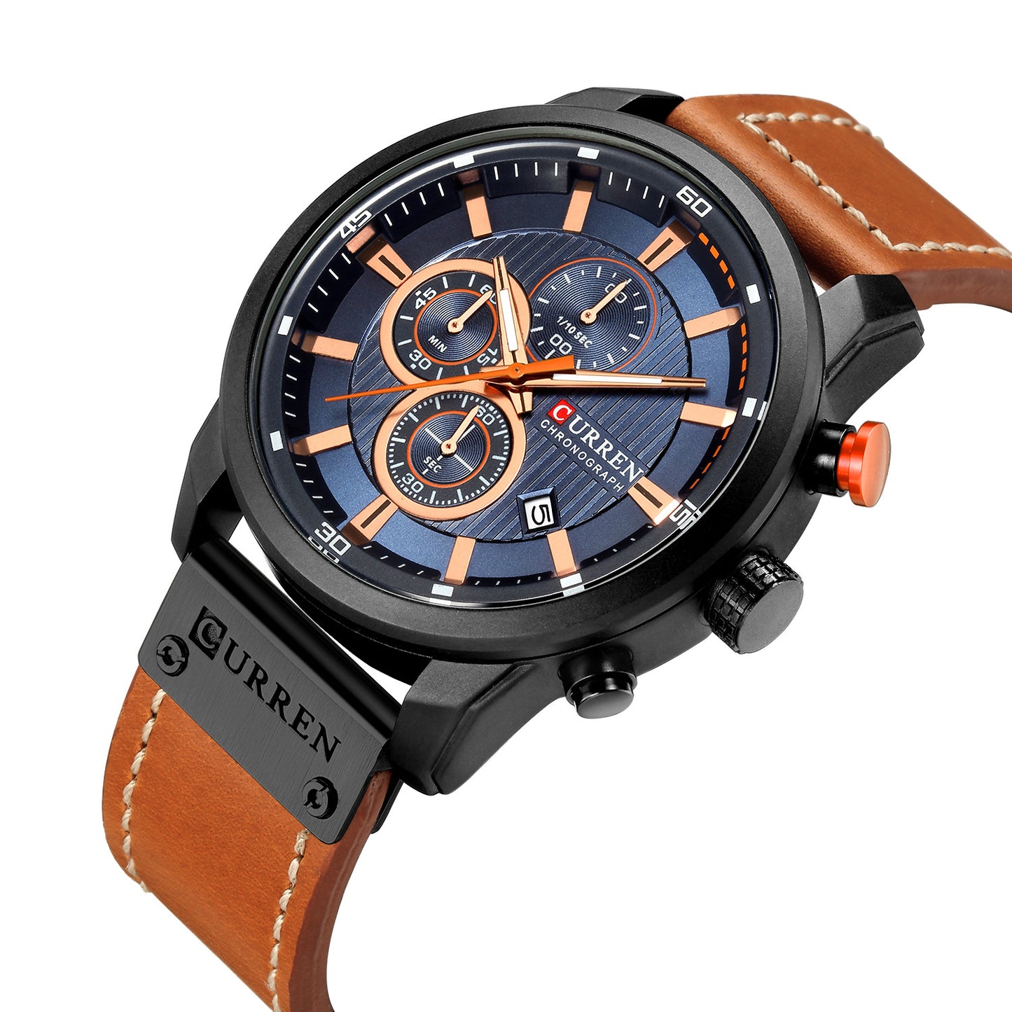 curren/Karuien hot sale 8291 men's watch belt men's watch new six-pin calendar watch waterproof watch