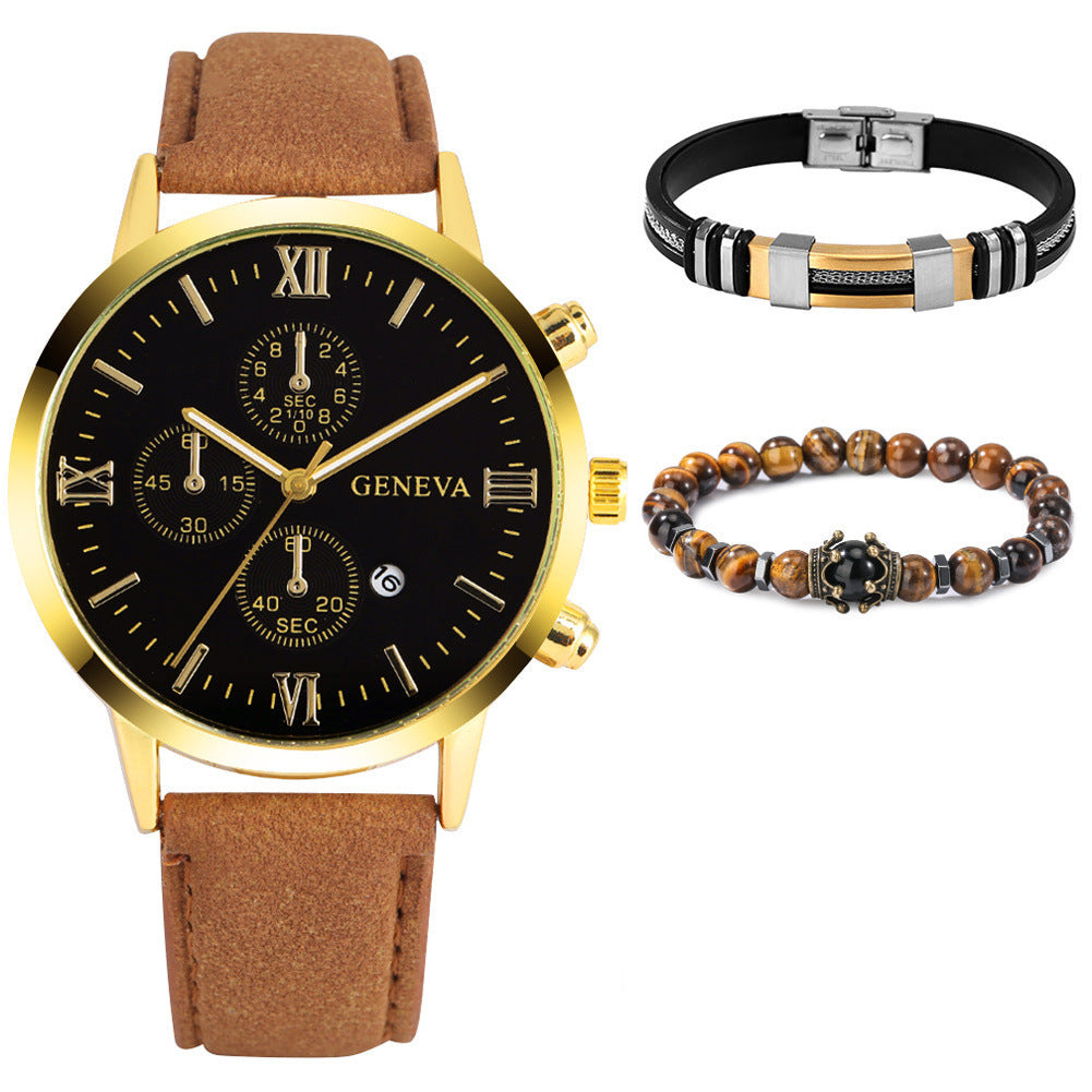 Fashion Casual Men's Watch Bracelet Set